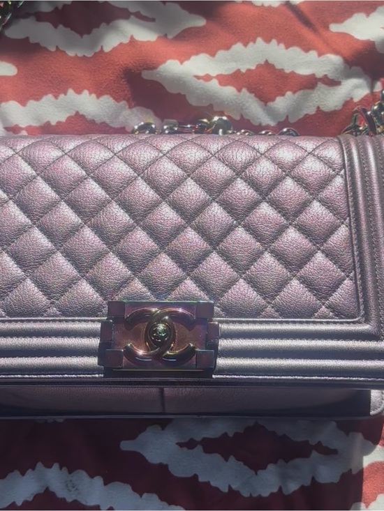 CHANEL Handbags - CHANEL Mermaid Purple Iridescent Boy Bag